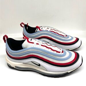 Nike Air Max 97 White Red Sneakers Sleek Design